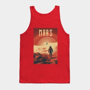 Mars Adventure Vintage Travel Poster Tank Top
